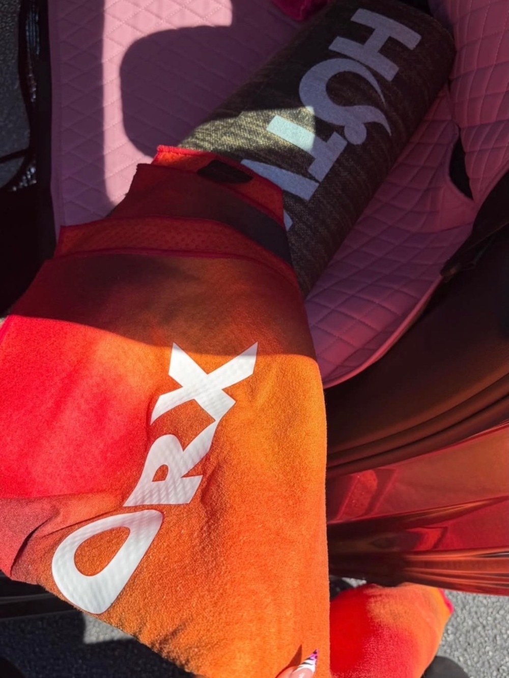 Hotworx yoga mat and towel